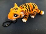 Flexible mini tiger figure with a ballchain