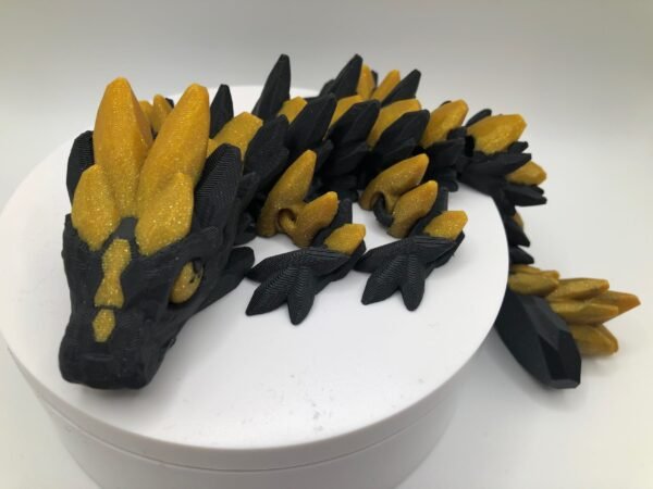Black with Gold baby gemstone dragon