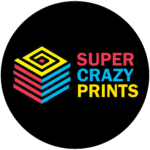 Super Crazy Prints Authorized Seller badge
