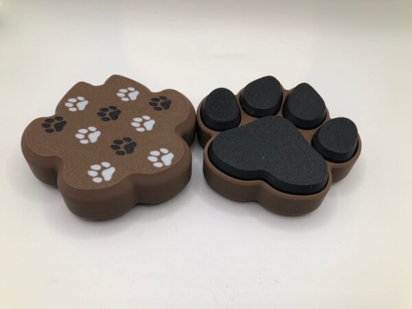 Brown dog paw 5-button clickers