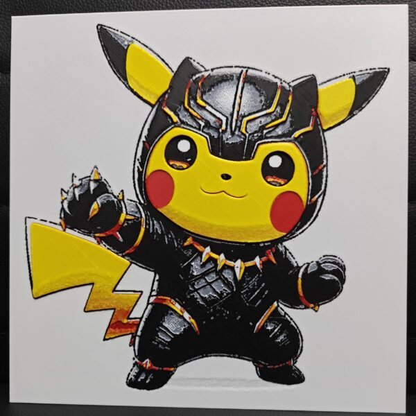 Black Panther Pikachu HueForge Art