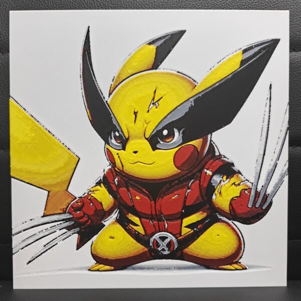 Wolverine Pikachu HueForge Art