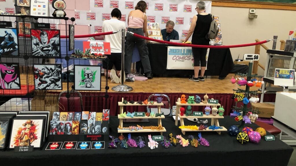 WestCoast Comic Con table setup