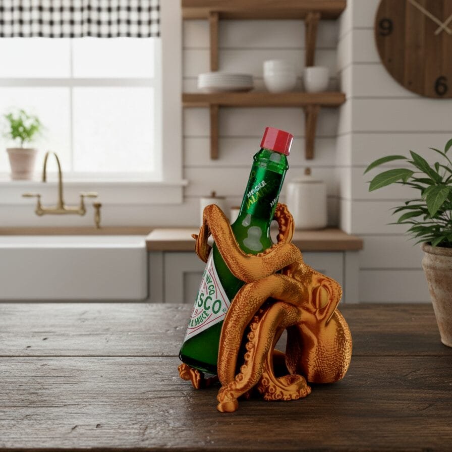 the sauce kraken holder-1 "The Sauce Kraken" – Tentacle Bottle Holder - Image 2