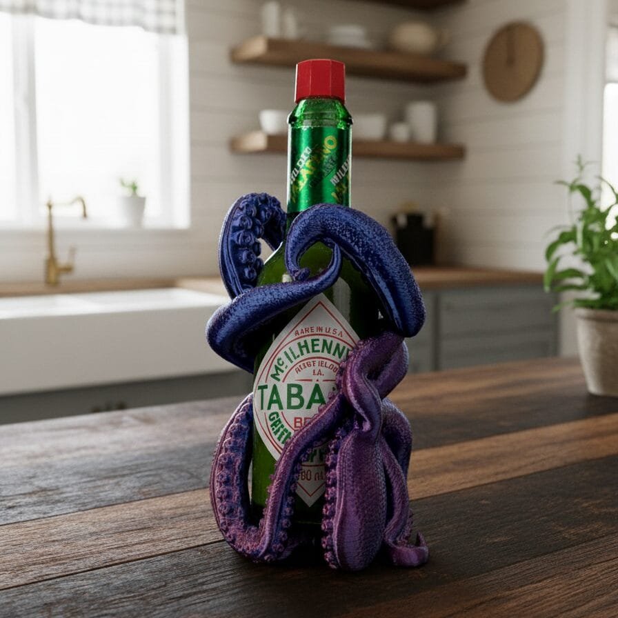 the sauce kraken holder-2 "The Sauce Kraken" – Tentacle Bottle Holder - Image 7