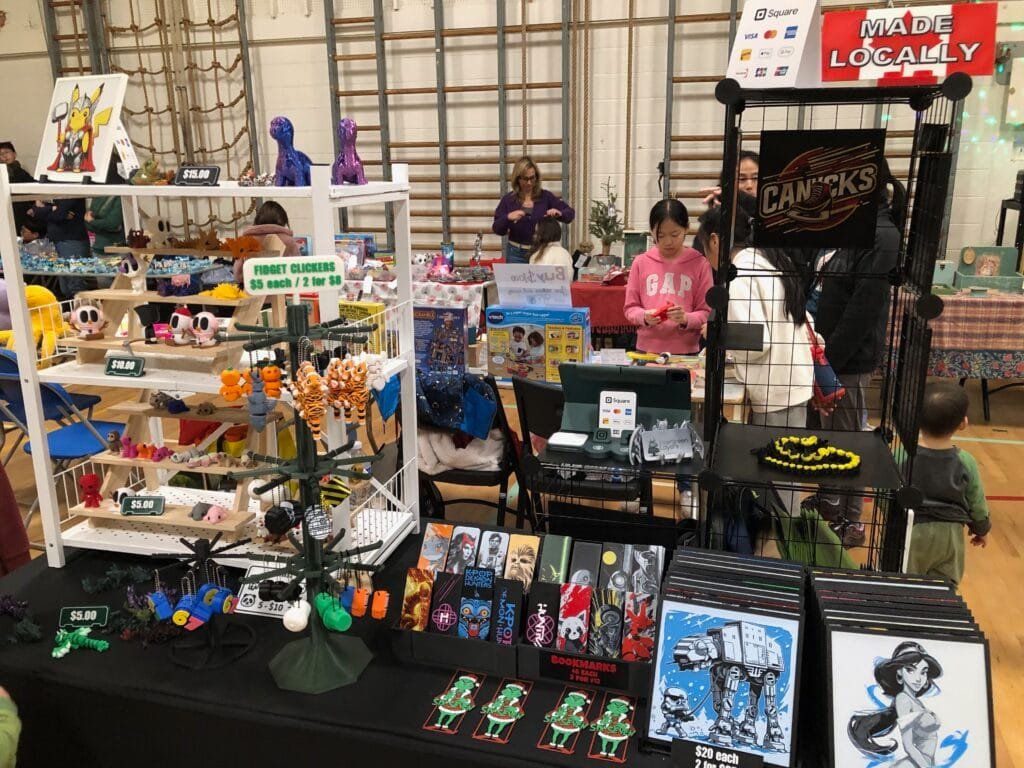 Setup at Carnarvon Elementary Winter Holiday Fair