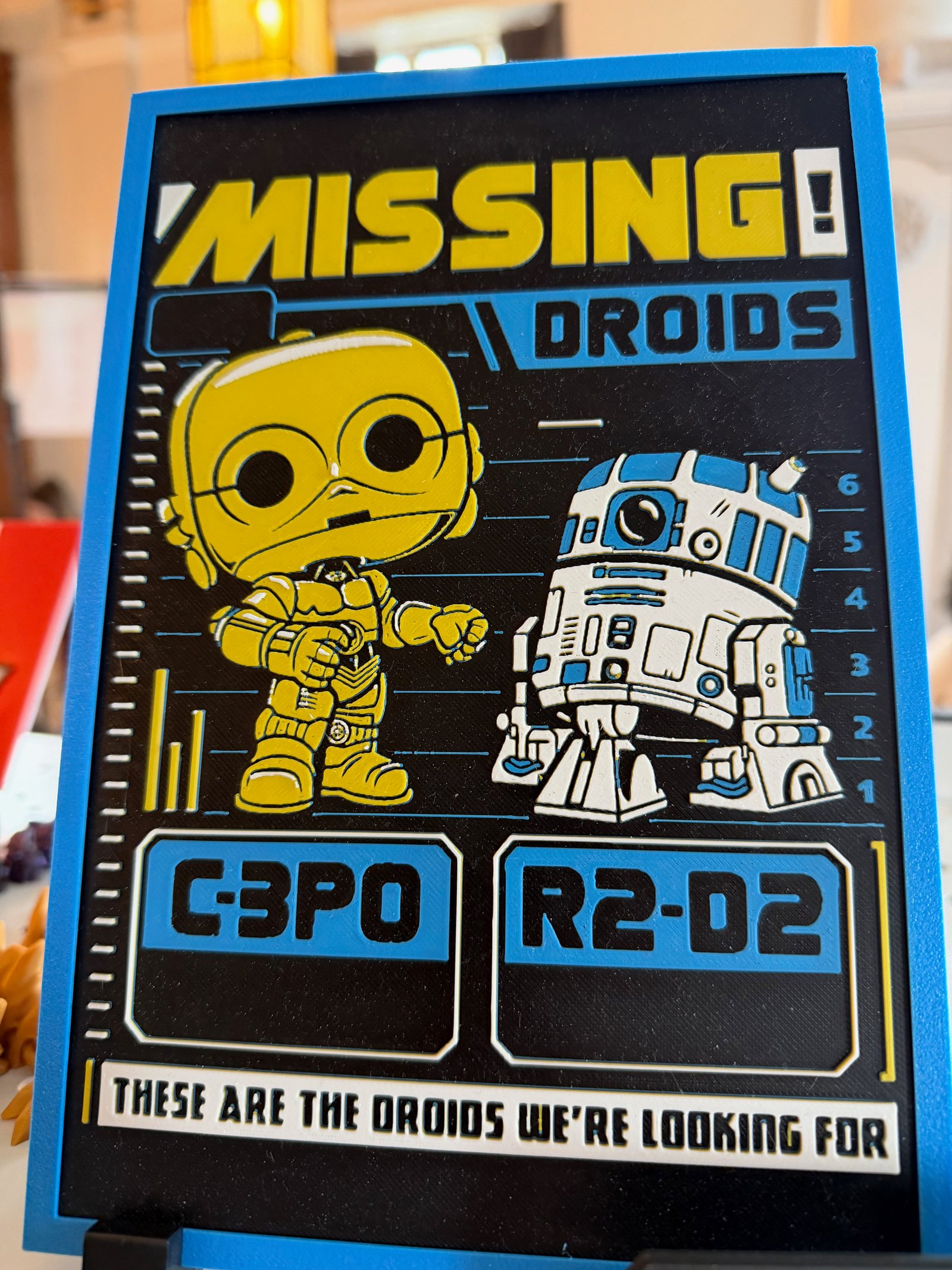 droids Missing Droids HueForge Poster - Image 1