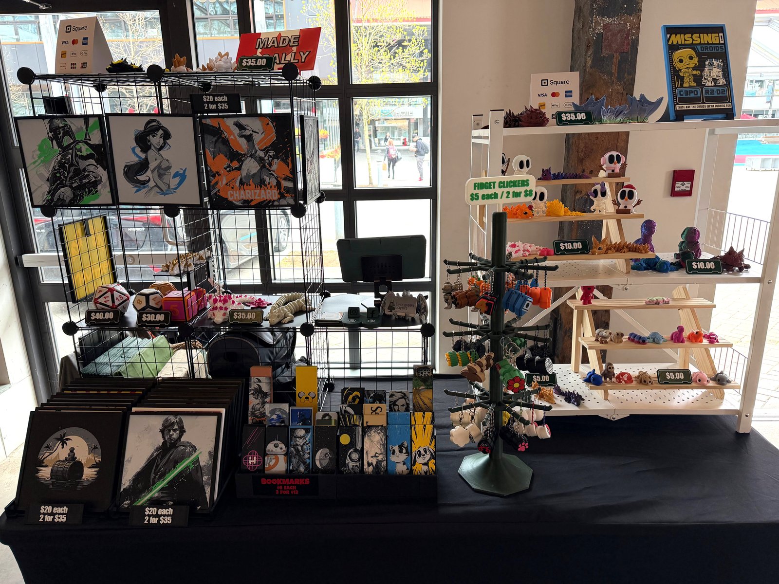 Evergreen Layers setup at The Pipe Shop - April 11 & 12, 2026